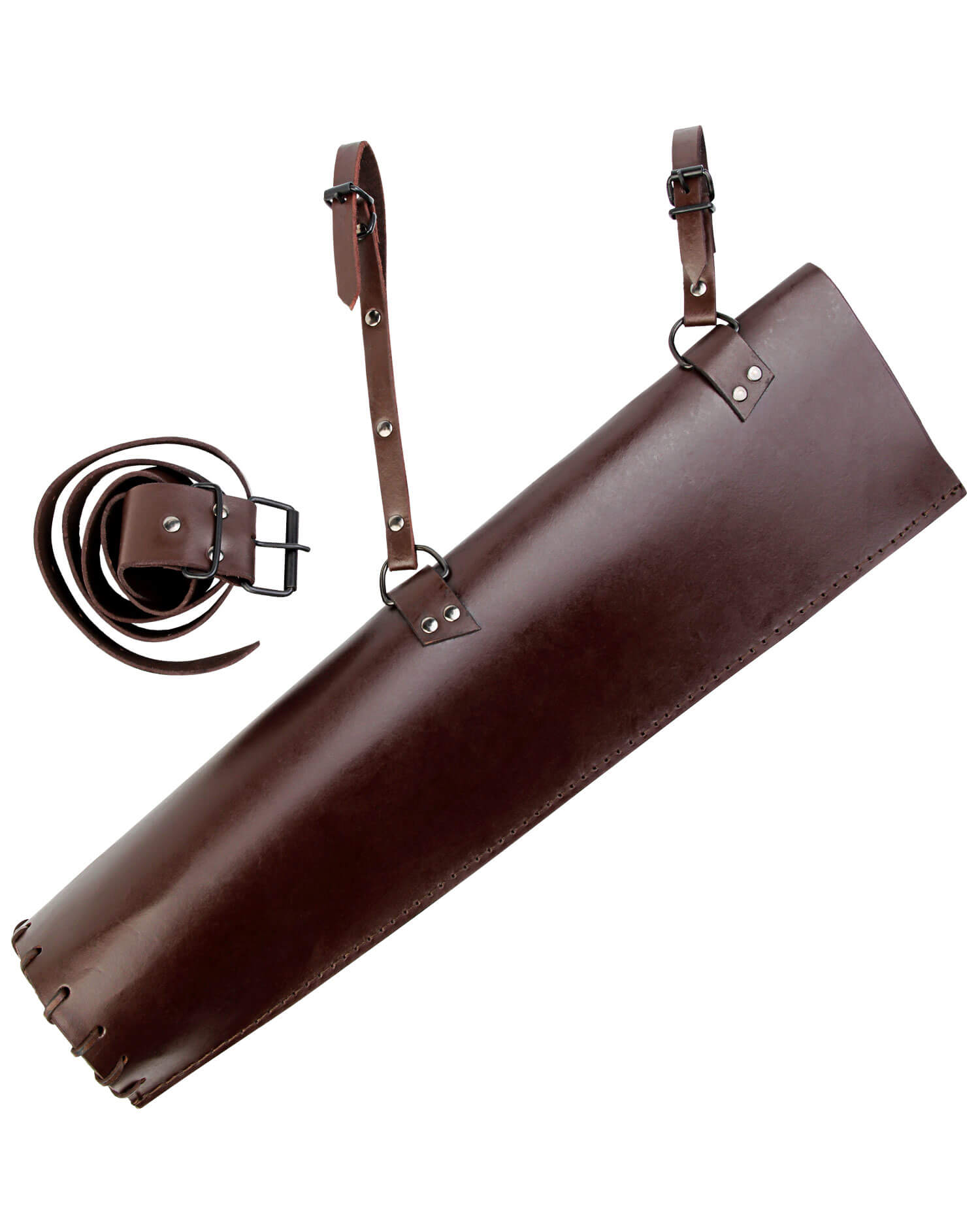 Medieval leather quiver with belt